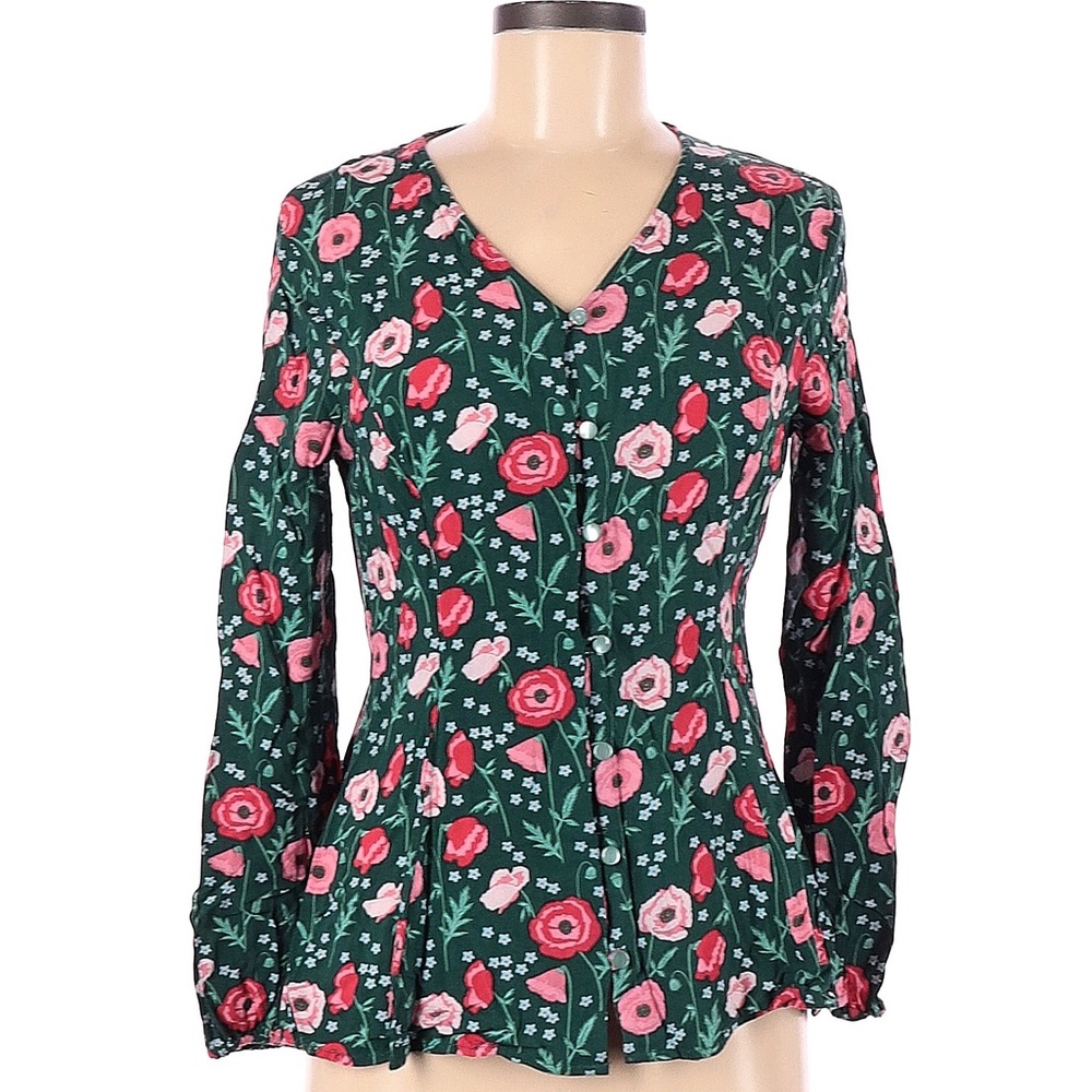 Matilda Jane Green Floral Patterned Top - Size Large